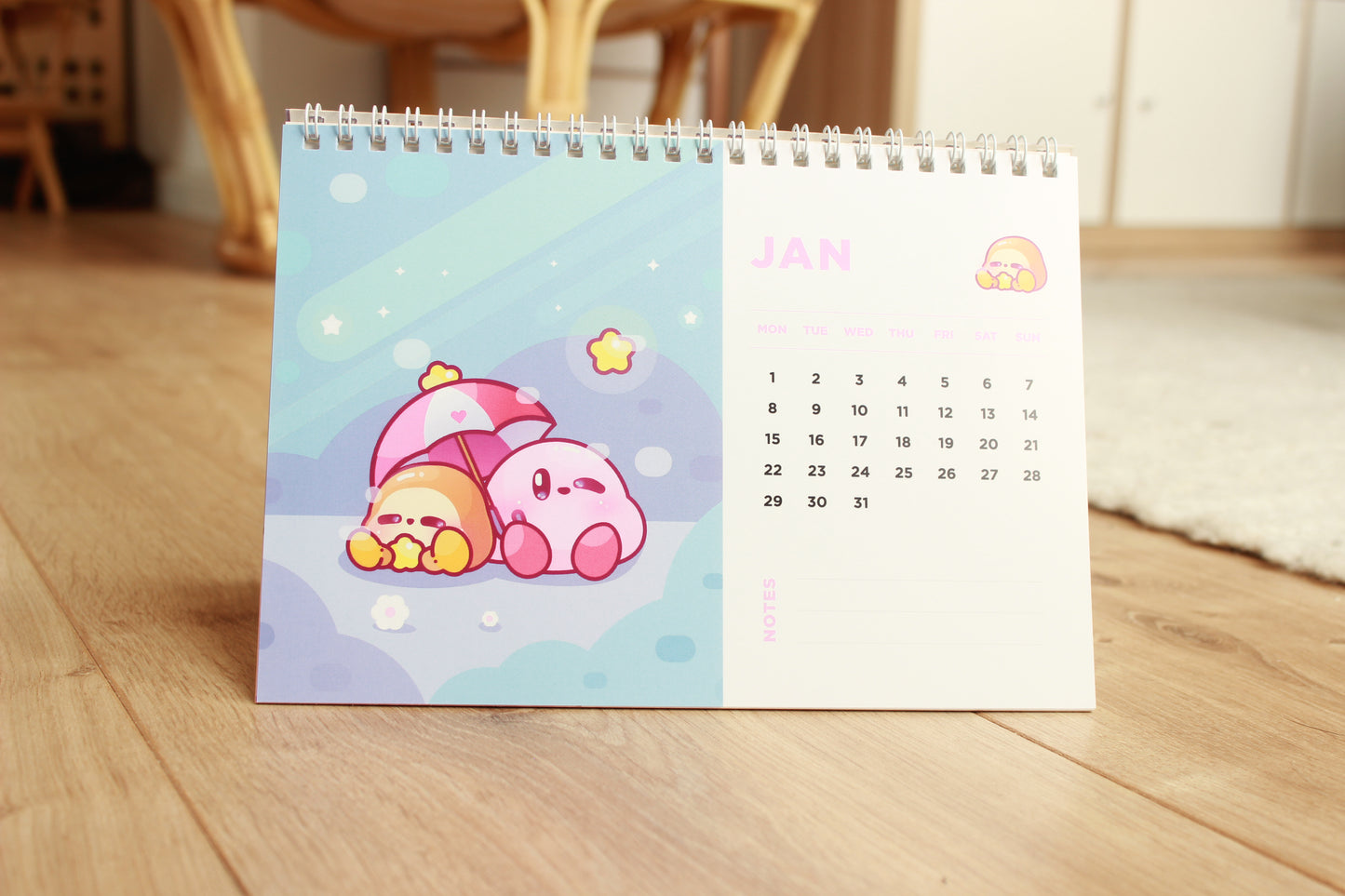 Kirby Desk Calendar 2024