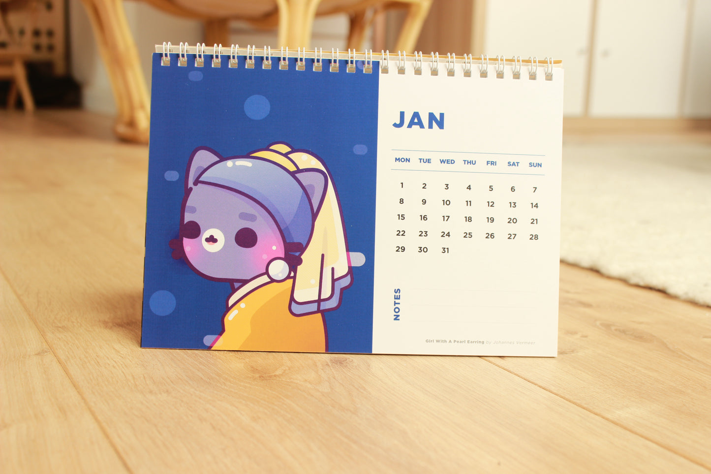 Cat Masterpieces Desk Calendar 2024