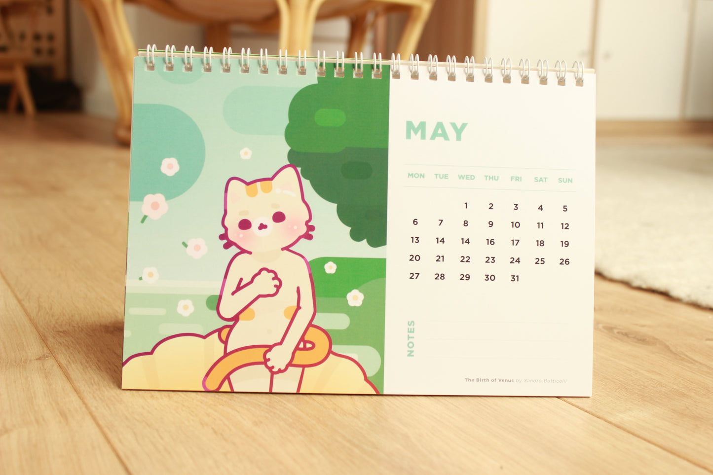 Cat Masterpieces Desk Calendar 2024