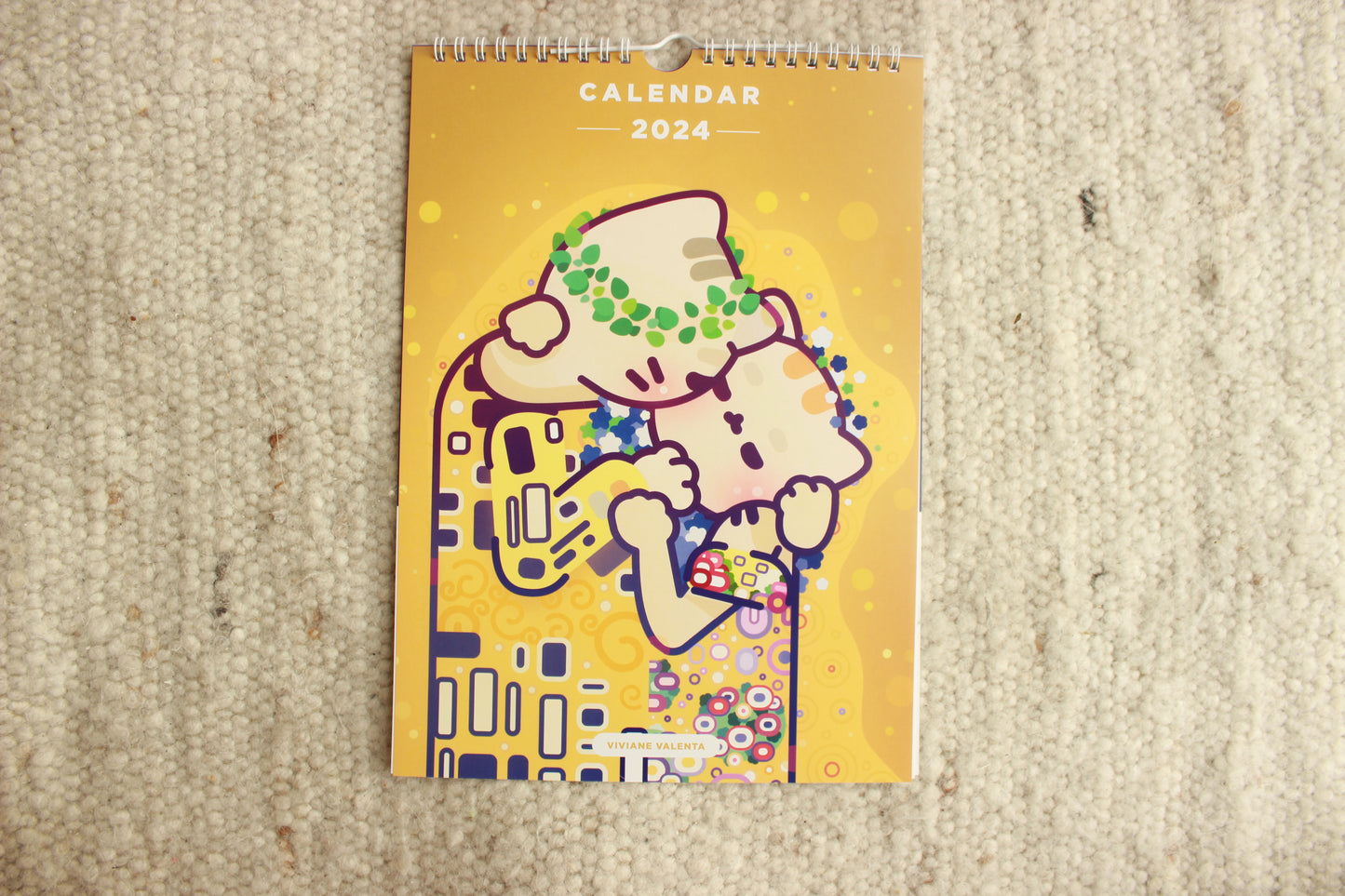 Cat Art Wall Calendar 2024