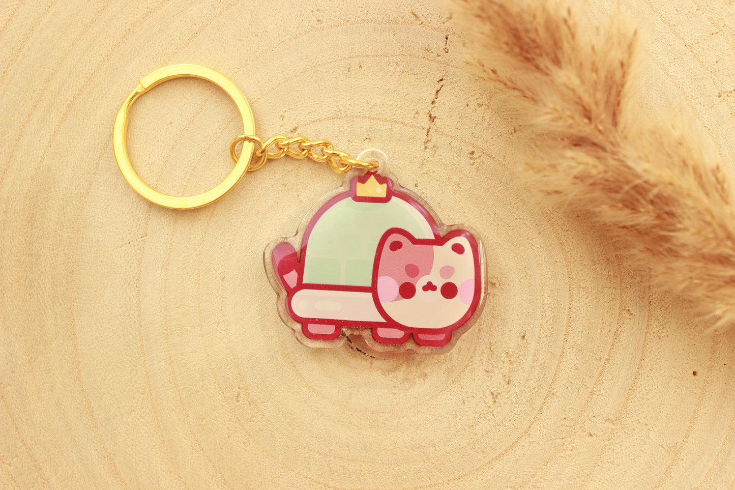 Turtle Cat Keychain