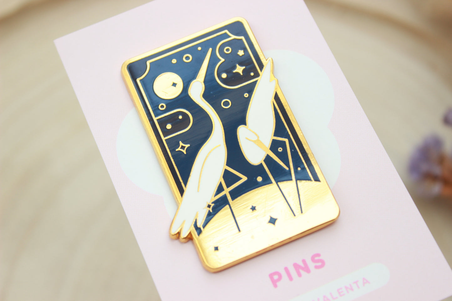 Japanese Crane Enamel Pin