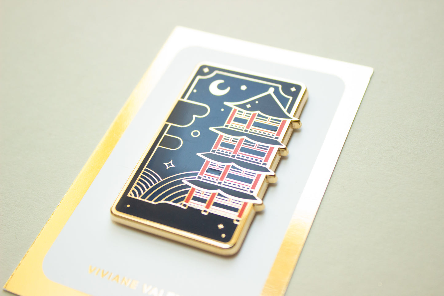 Japanese Pagoda Enamel Pin