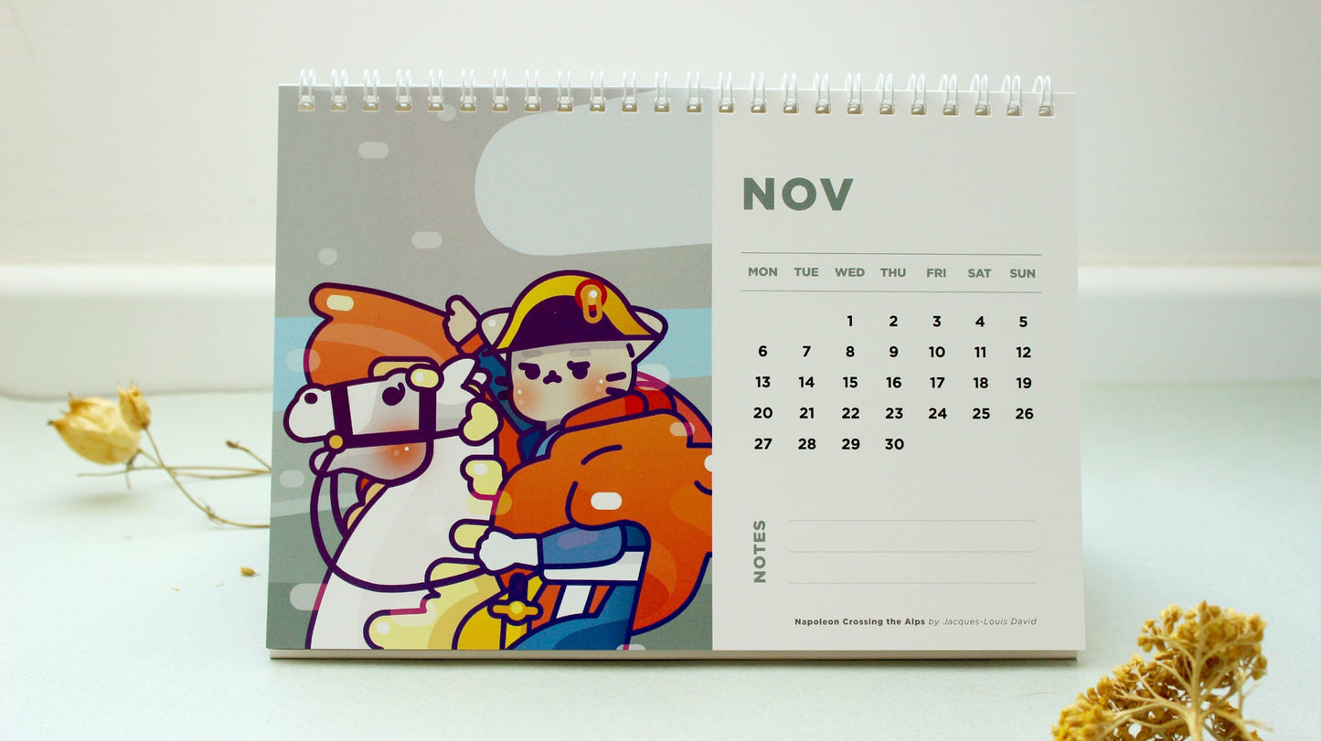 Cat Masterpieces Desk Calendar 2024