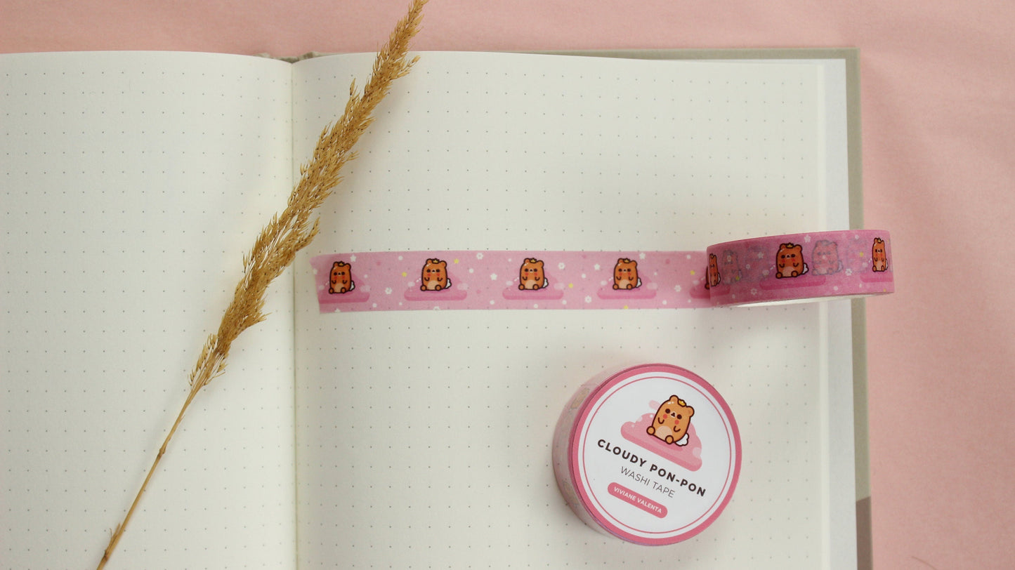 Cloudy Pon-Pon Washi Tape