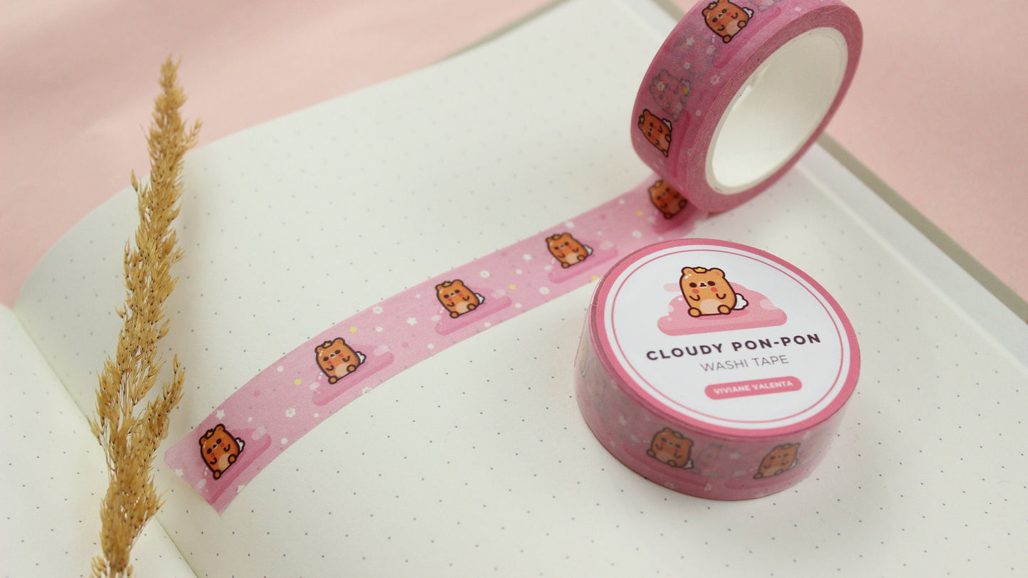 Cloudy Pon-Pon Washi Tape