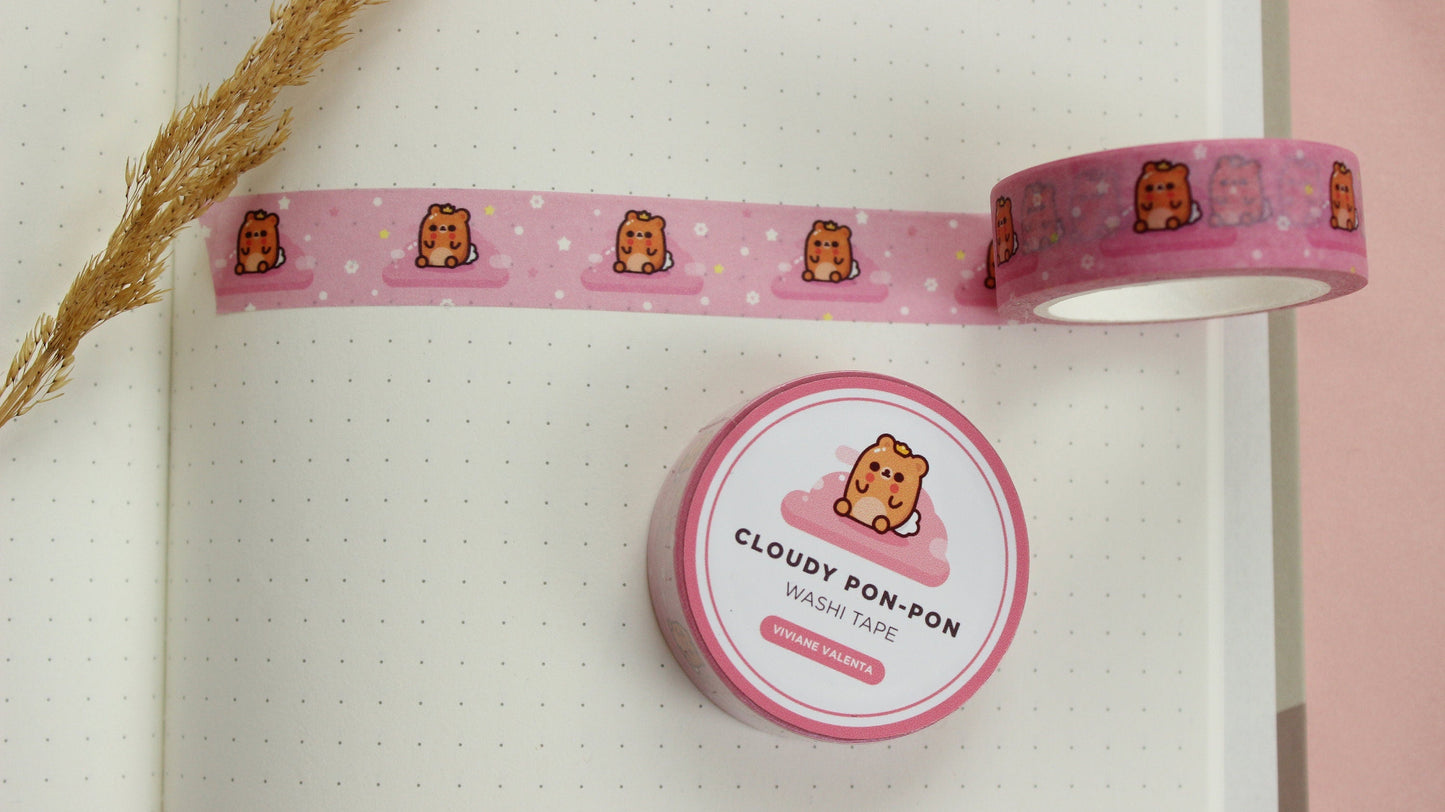 Cloudy Pon-Pon Washi Tape