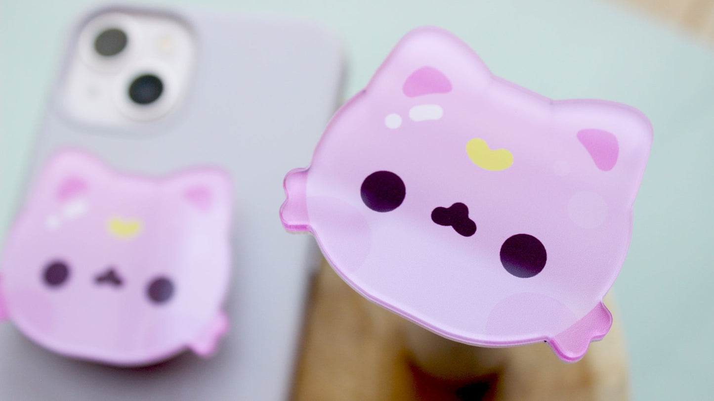 Lilac Cat Phone Charm