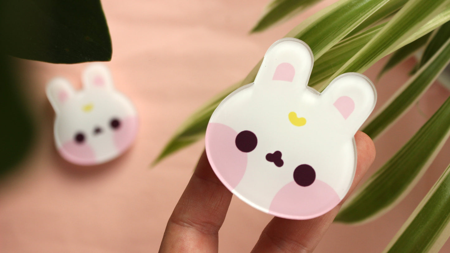 Moon Bunny Phone Charm