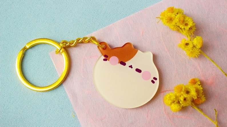 Brown Cat Keychain