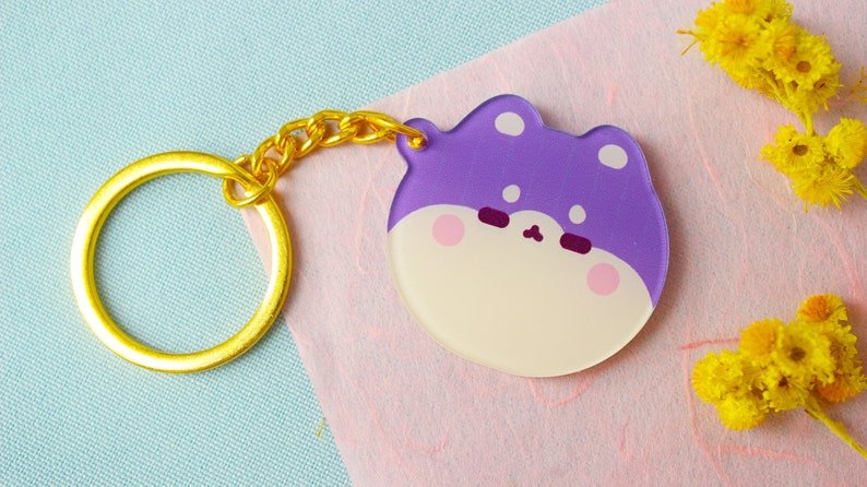 Round Shiba Inu Keychain