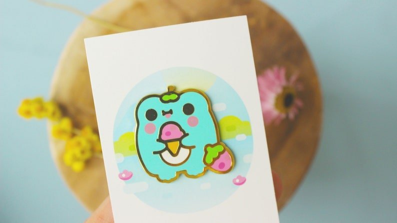 Frog Ice Cream Pin
