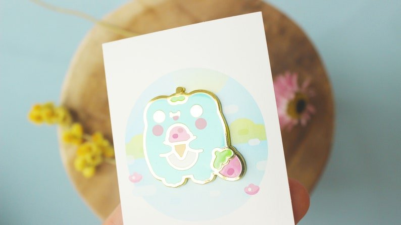 Frog Ice Cream Pin