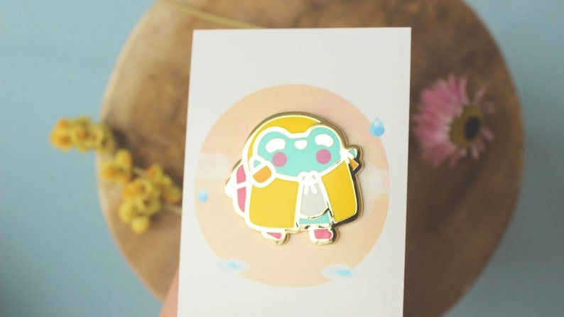 Frog Rain Coat Pin