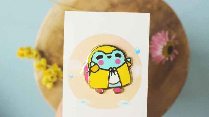 Frog Rain Coat Pin