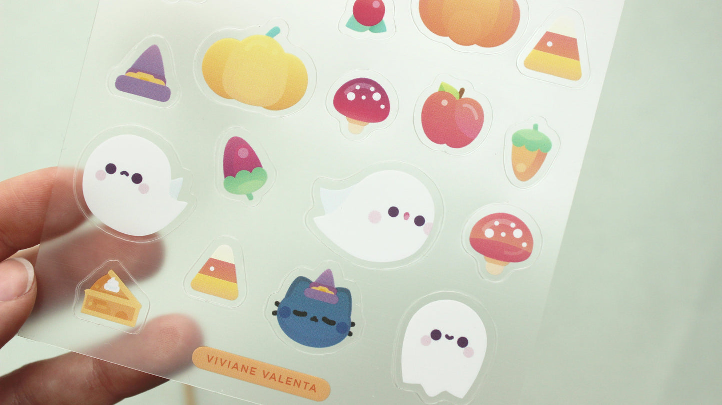 Ghost Spirit Sticker Sheet | Japanese cute stickers | Journal Stickers, Planner Stickers - vivianevalenta