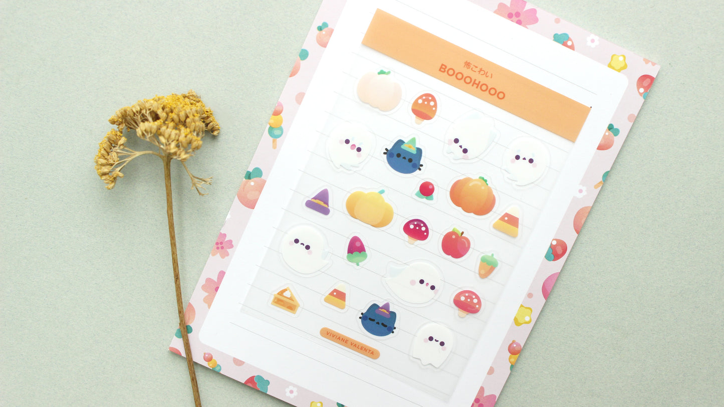Ghost Spirit Sticker Sheet | Japanese cute stickers | Journal Stickers, Planner Stickers - vivianevalenta