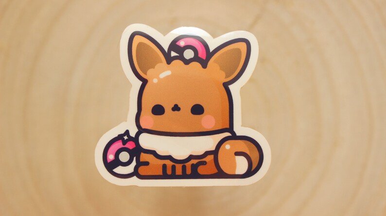 Kawaii Eevee Sticker | High Quality, Glossy | Waterproof Sticker - vivianevalenta