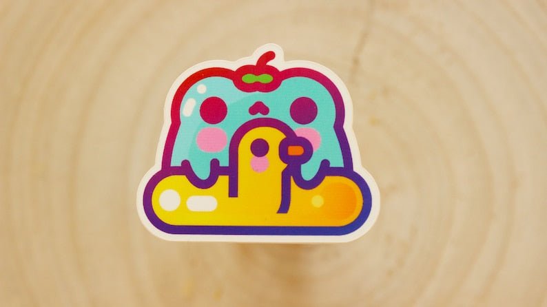 Kawaii Kero Floaty Duck Sticker | High Quality, Matte Frog Sticker | Waterproof Sticker - vivianevalenta