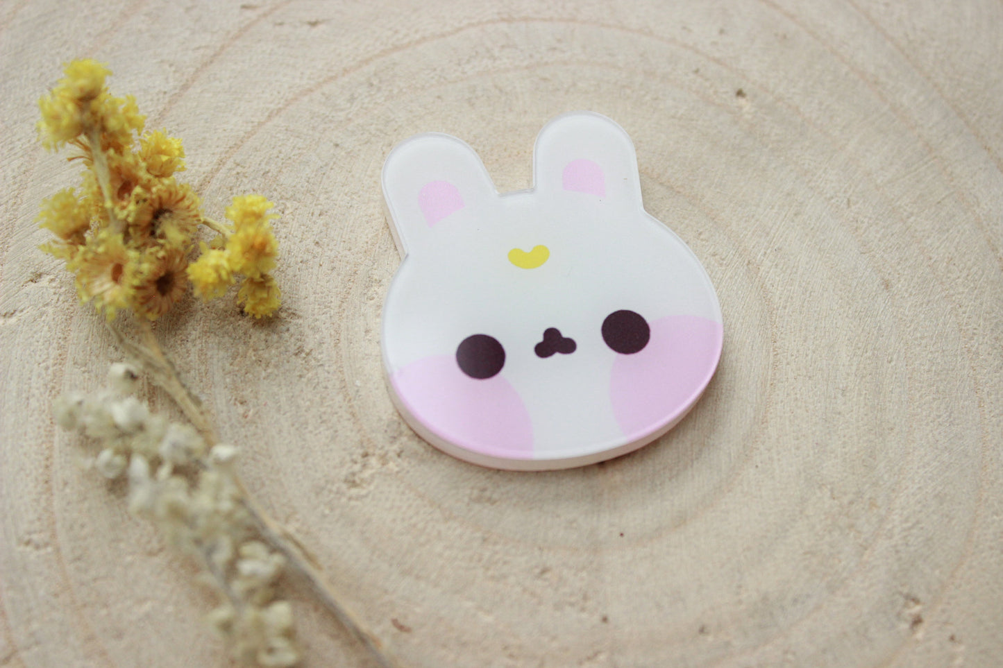 Kawaii Moon Bunny Magnet - vivianevalenta