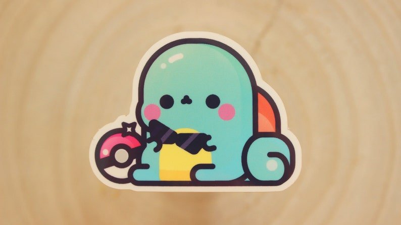 Kawaii Turtle Sticker | High Quality, Glossy | Waterproof Sticker - vivianevalenta