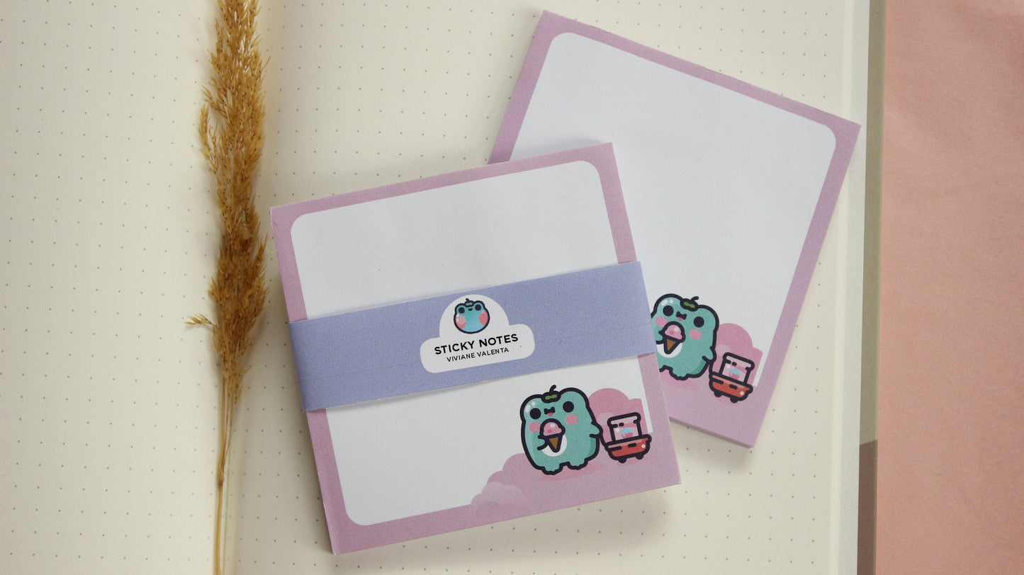 Kero Frog Sticky Memo Pads | Cute Desk Memopads | Kawaii Memopads - vivianevalenta