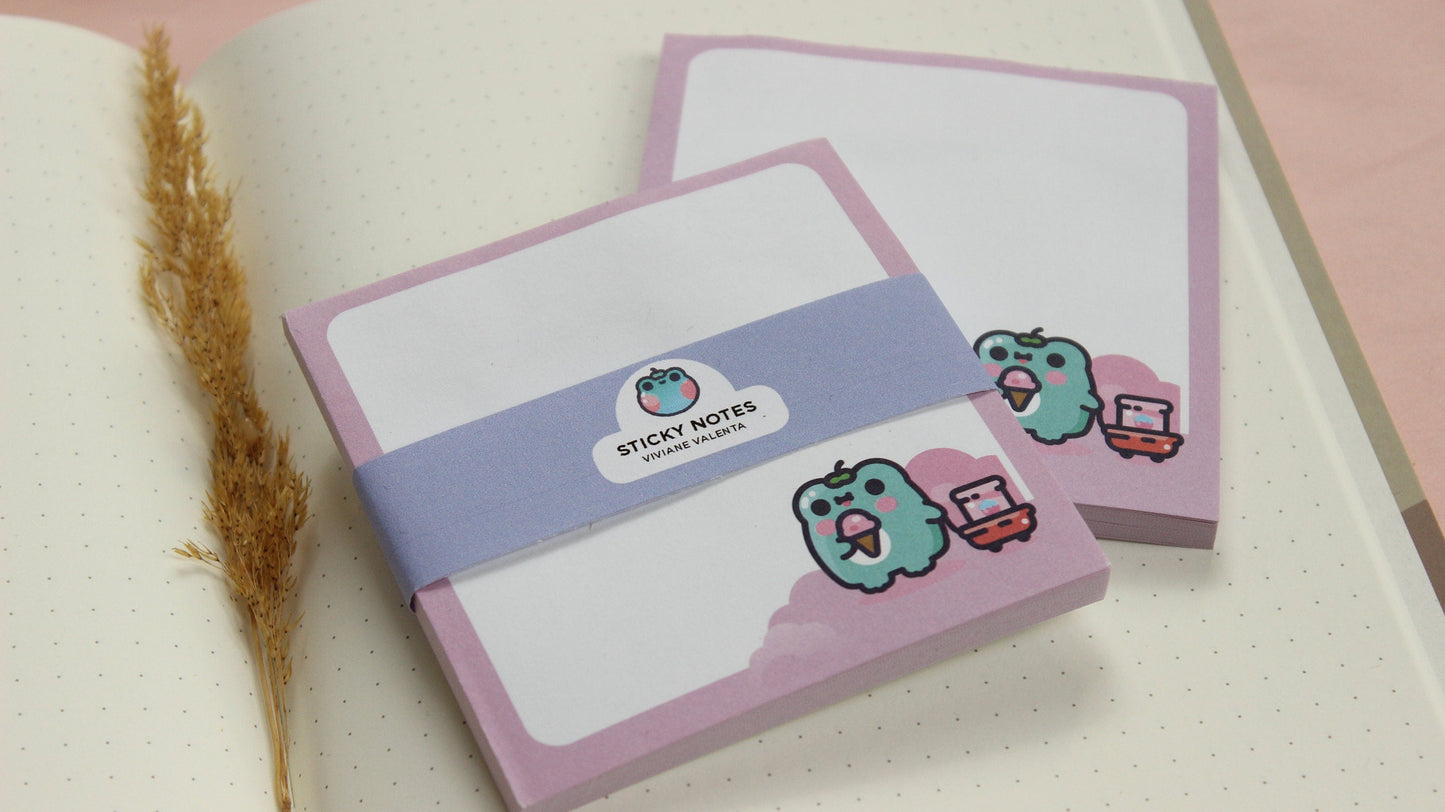 Kero Frog Sticky Memo Pads | Cute Desk Memopads | Kawaii Memopads - vivianevalenta