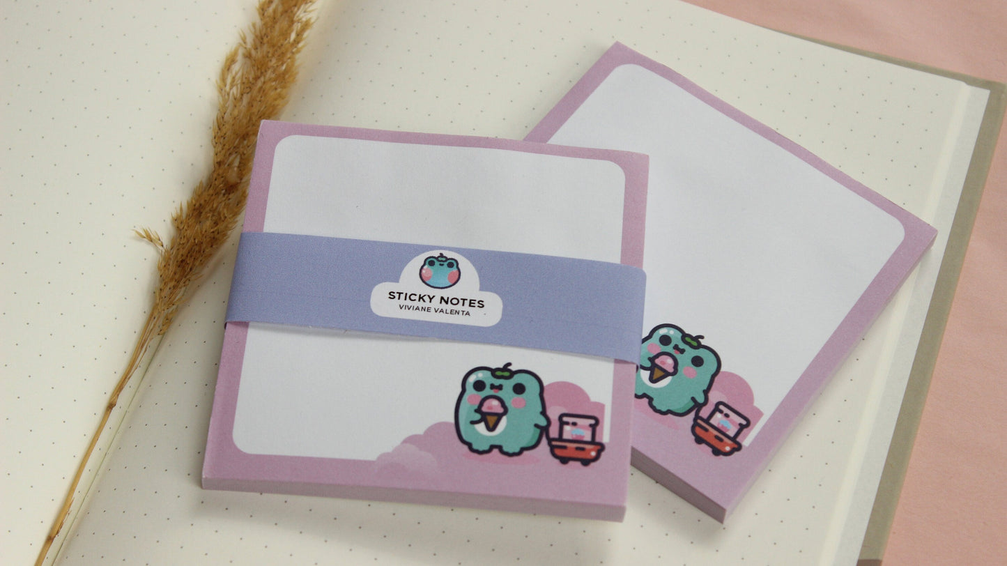 Kero Frog Sticky Memo Pads | Cute Desk Memopads | Kawaii Memopads - vivianevalenta