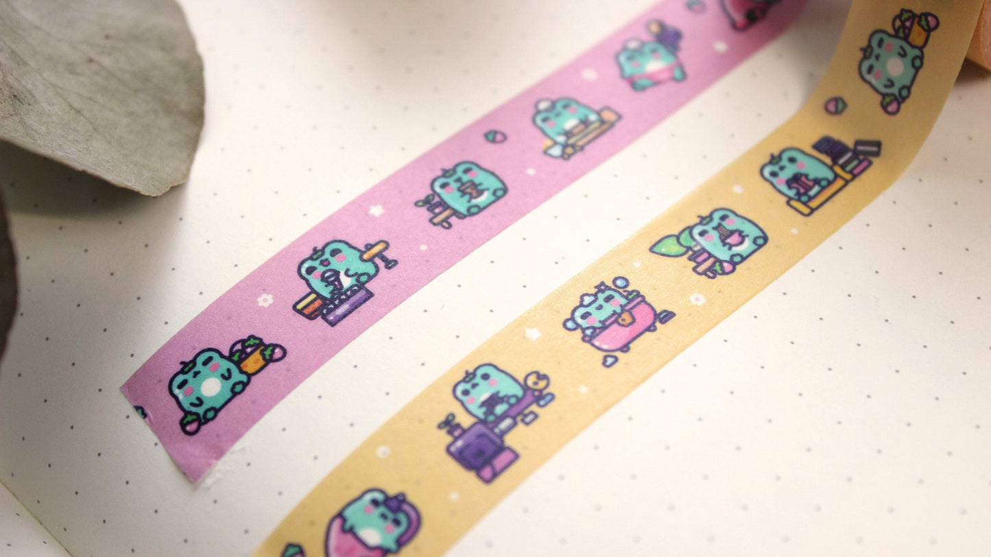 Kero's Day Off Frog Washi Tape | Kawaii Stationary | Cute Washi Tape - vivianevalenta