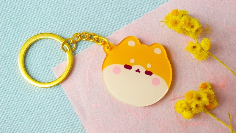 Shiba Inu Keychain | Dog Key Charm | Key Accessories - vivianevalenta
