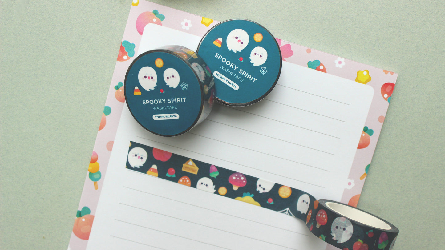 Spooky Spirit Washi Tape | Kawaii Stationary | Cute Washi Tape - vivianevalenta