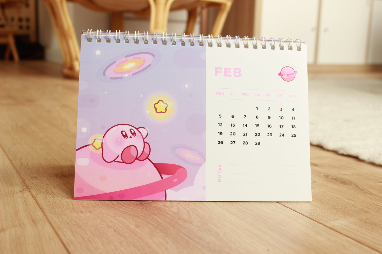 Kirby Desk Calendar 2024