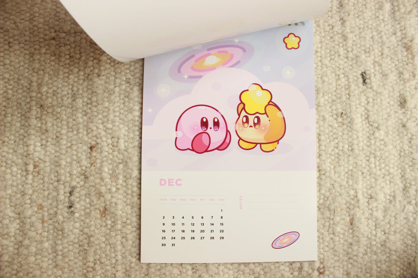 Pink Fluff Wall Calendar 2024