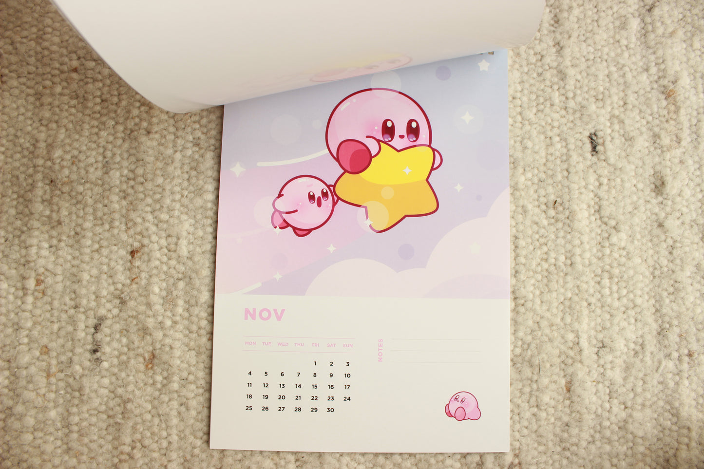 Pink Fluff Wall Calendar 2024