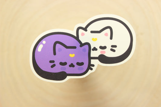 Moon Cat Couple Sticker