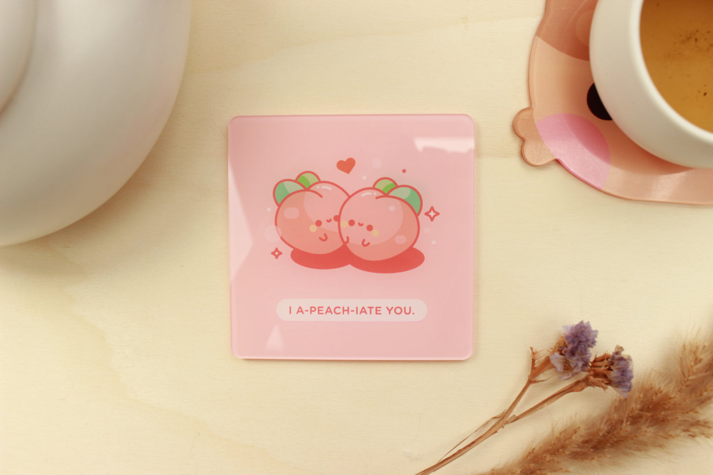 Peach Cup Coaster