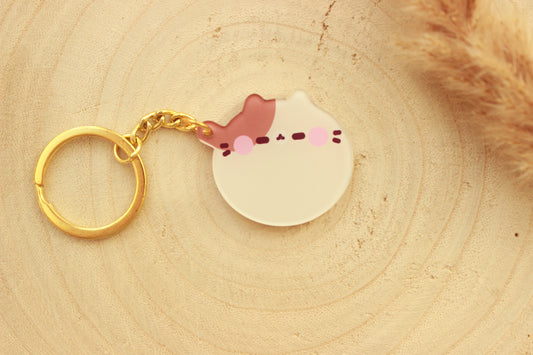 Brown Cat Keychain