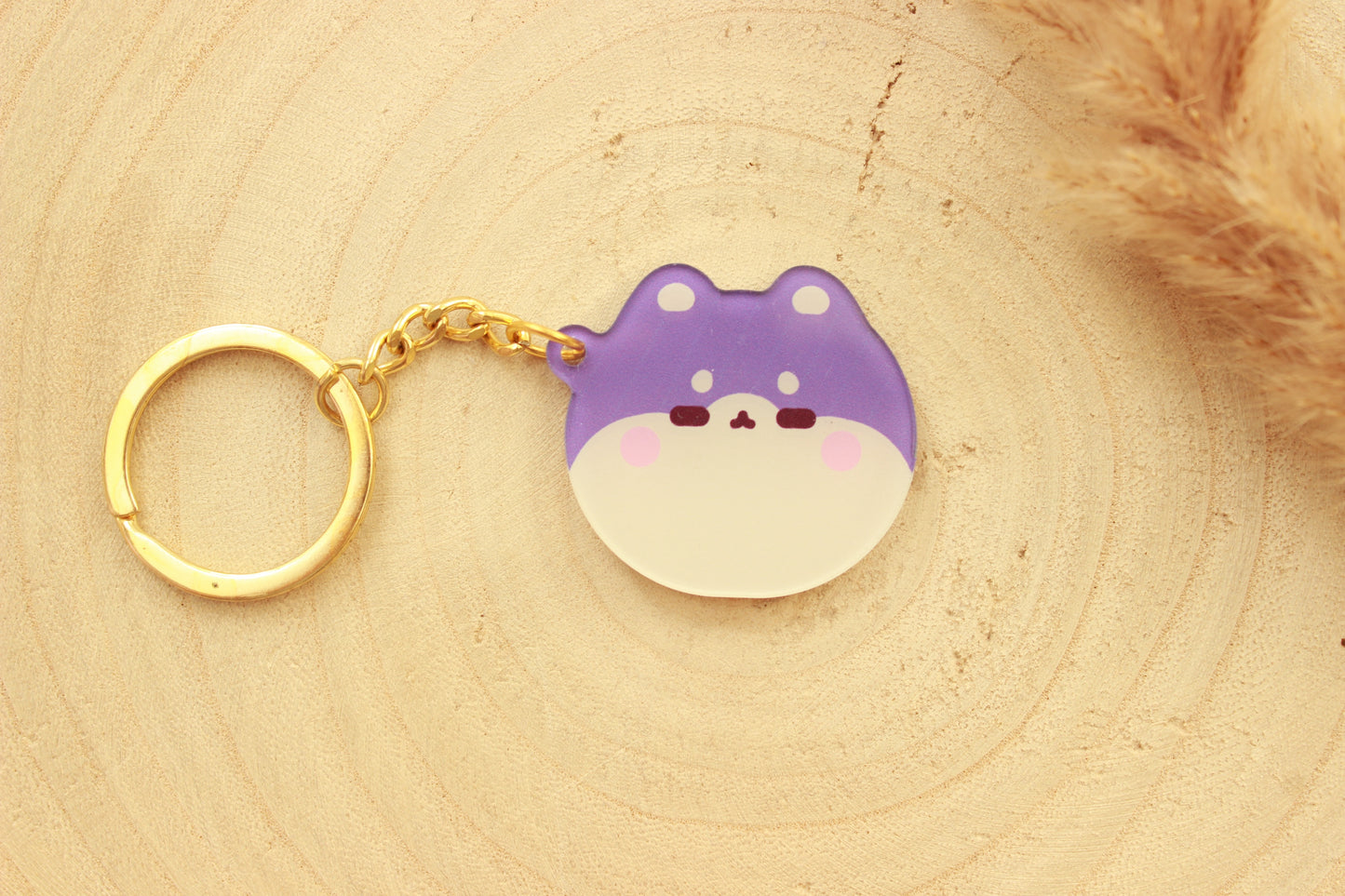 Round Shiba Inu Keychain