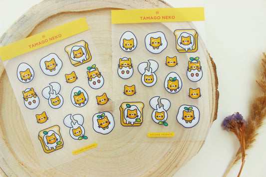 Tamago Neko Sticker Sheet