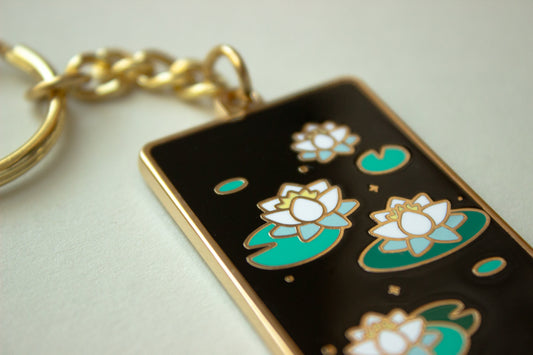 Japanese Lotus Keychain