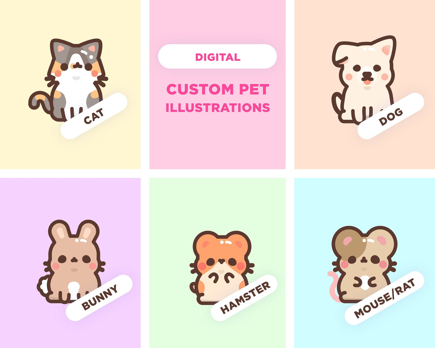 Digital Custom Pet illustration
