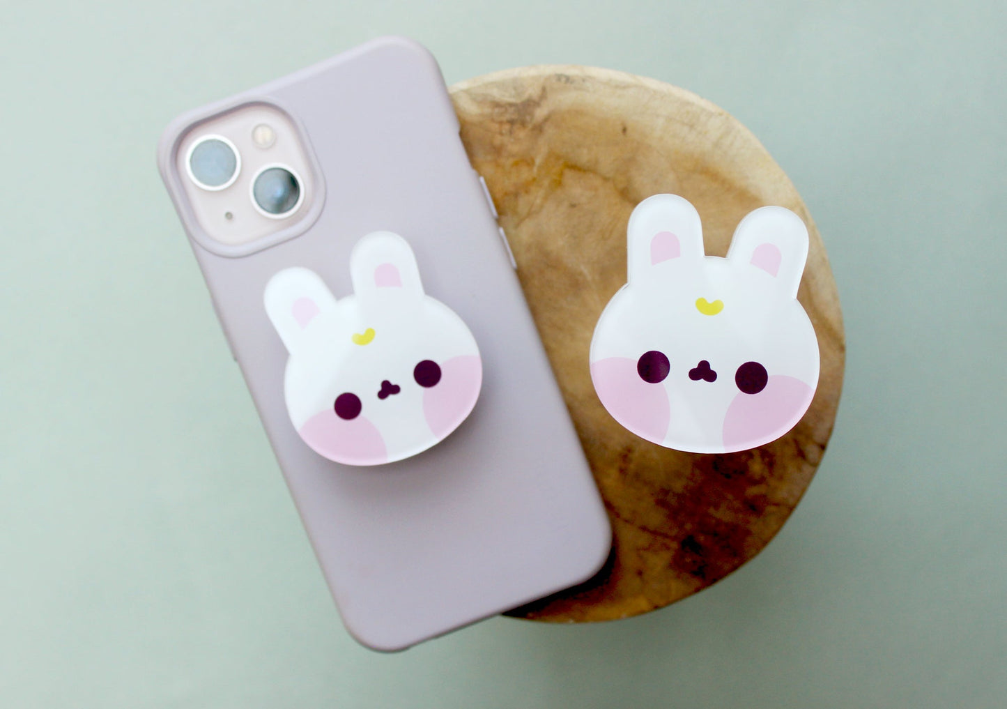 Moon Bunny Phone Charm