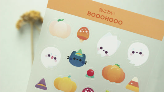 Ghost Spirit Sticker Sheet | Japanese cute stickers | Journal Stickers, Planner Stickers - vivianevalenta