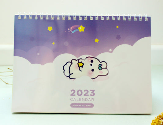 Kawaii Bunny 2023 Desk Calendar - vivianevalenta